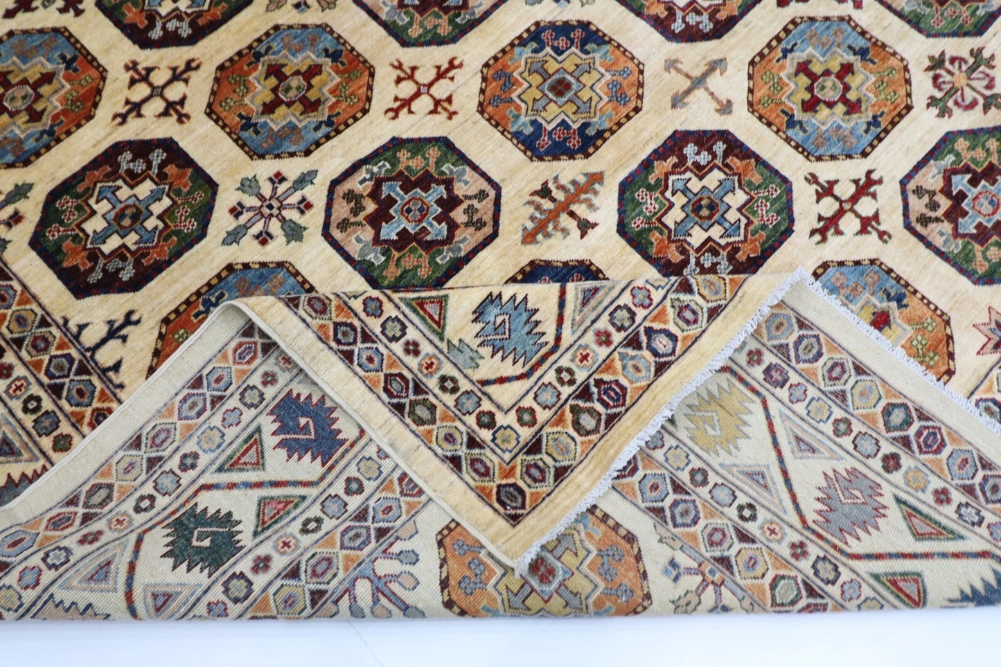 245 x 296 cm | Ersari Afghan Tribal Hand Knotted Carpet