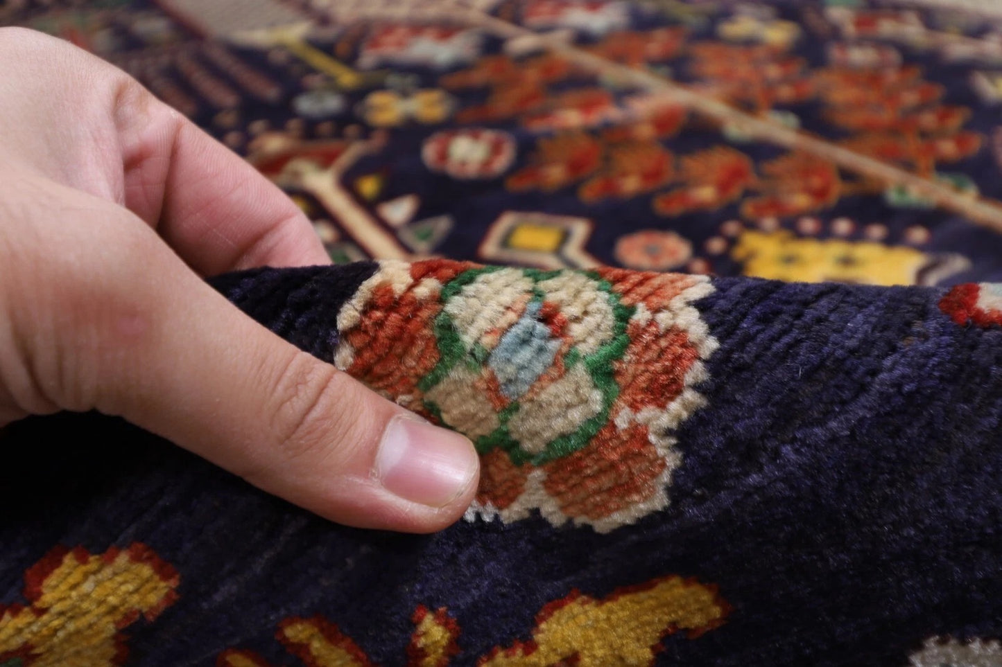 203 x 289 cm | Plants and Trees Afghan Tribal Hand Knotted Carpet