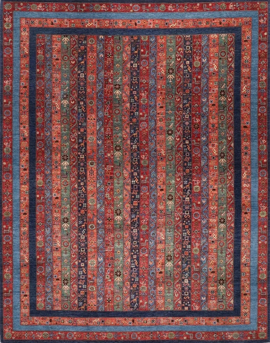 271 x 358 cm | Shawl Afghan Tribal Hand Knotted Carpet
