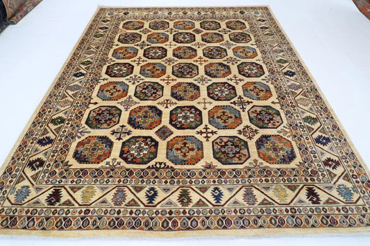 245 x 296 cm | Ersari Afghan Tribal Hand Knotted Carpet