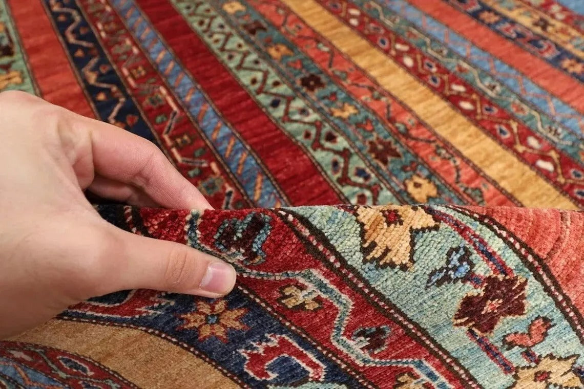 273 x 344 cm | Shawl Afghan Tribal Hand Knotted Carpet