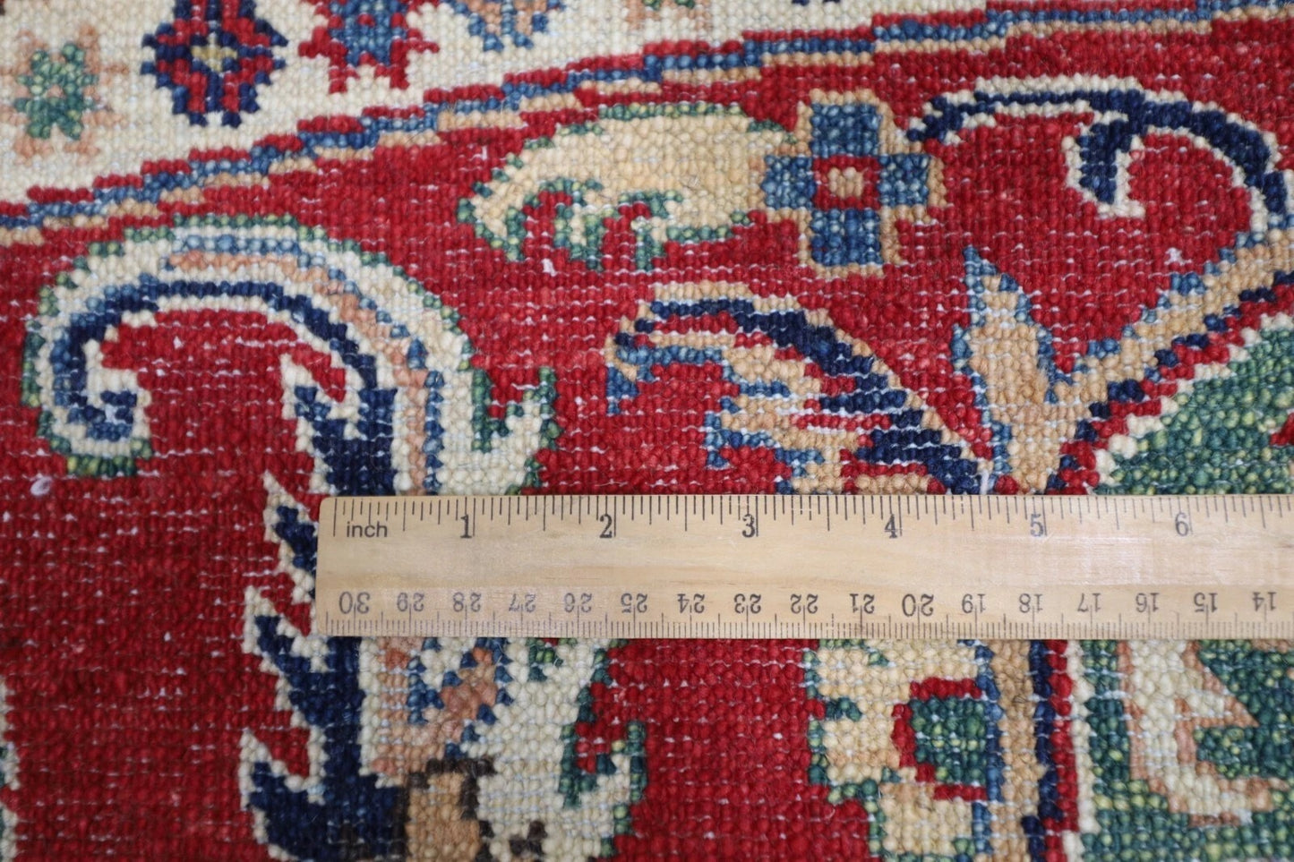278 x 276 cm | Kazak Afghan Tribal Hand Knotted Wool Round Carpet