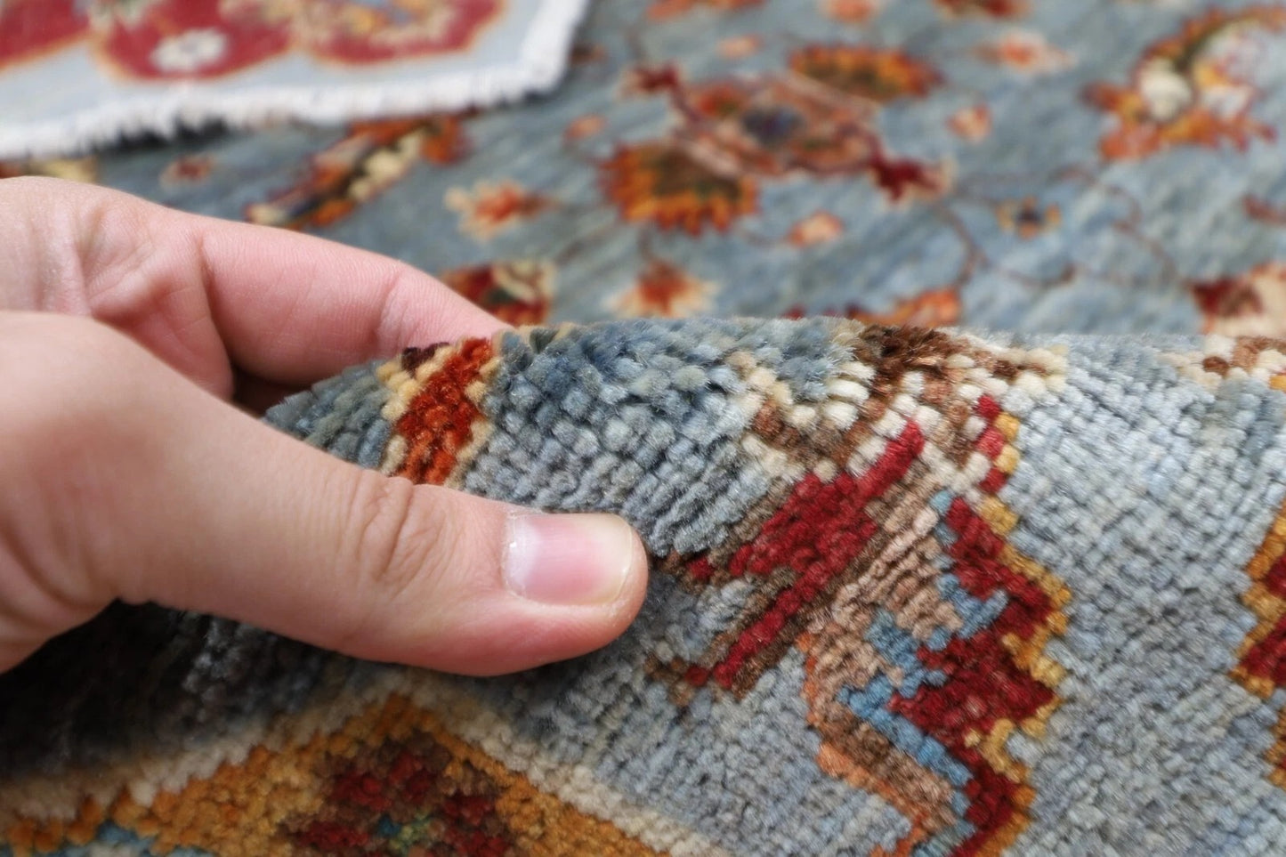 205 x 200 cm | Oriental Afghan Tribal Hand Knotted Wool Round Carpet