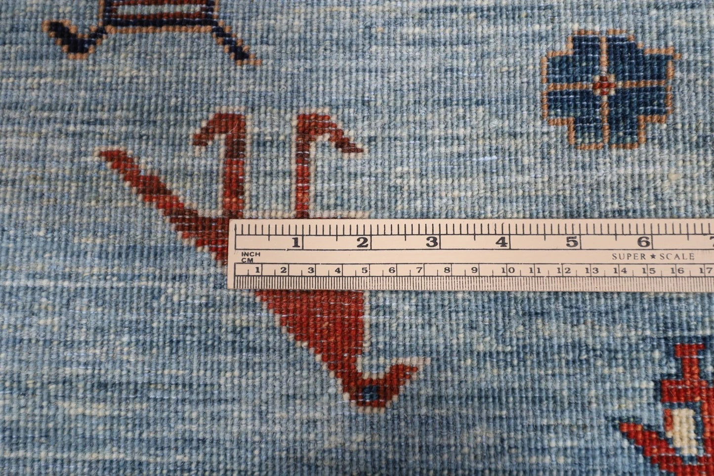 190 x 268 cm | Gabbeh Animal Blue Afghan Tribal Hand Knotted Veg Dye Wool Carpet
