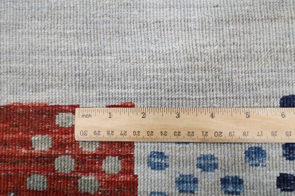 191 x 266 cm | Landscape Gabbeh Afghan Tribal Hand Knotted Veg Dye Wool Carpet