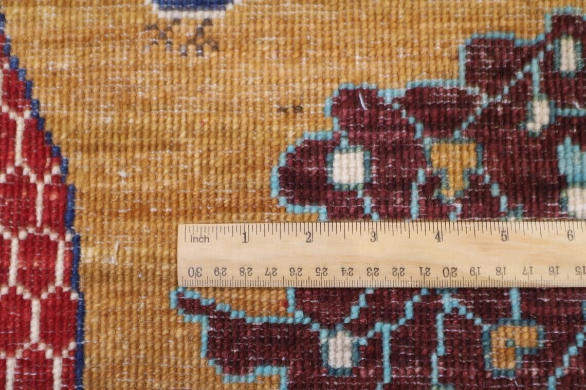 257 x 304 cm | Landscape Afghan Tribal Hand Knotted Carpet
