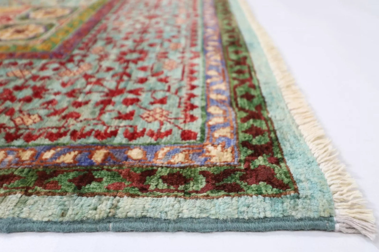 175 x 228 cm | Mamluk Afghan Tribal Hand Knotted Veg Dye Wool Carpet