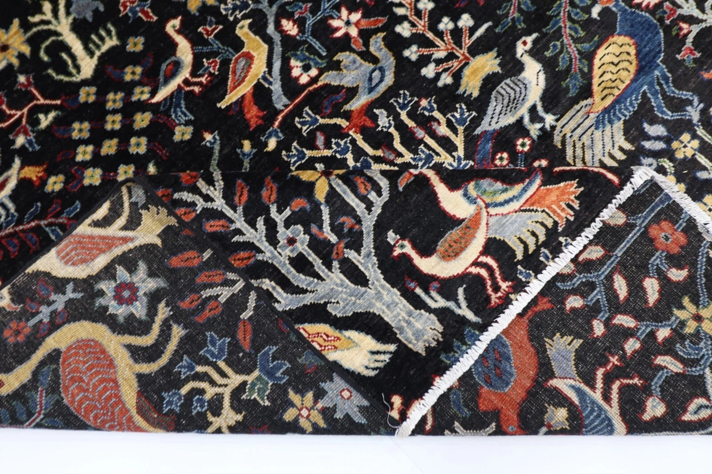 205 x 298 cm | Birds Afghan Tribal Hand Knotted Carpet
