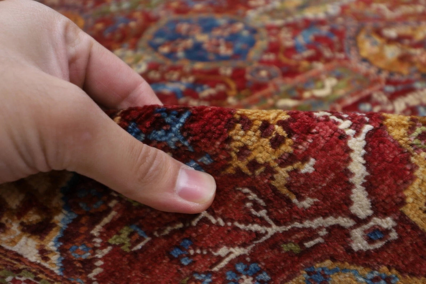 154 x 203 cm | Kerman Afghan Tribal Hand Knotted Veg Dye Wool Carpet