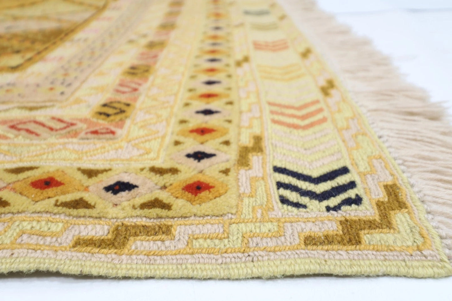146 x 195 cm | Flat Weave Afghan Tribal Hand Knotted Veg Dye Wool Kilim