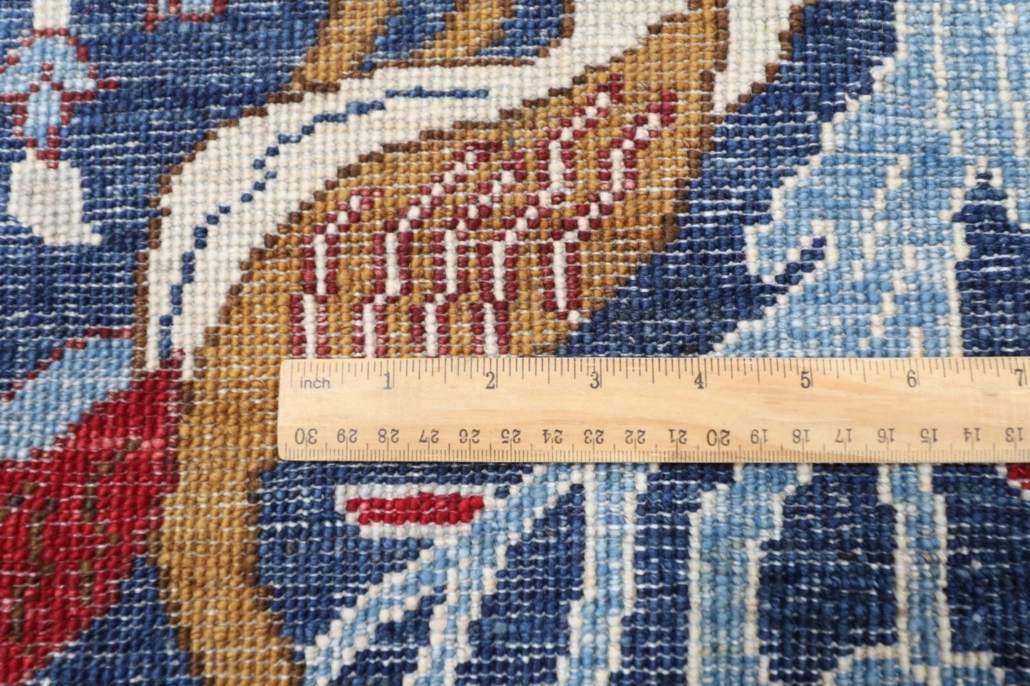 275 x 355 cm | Birds Navy Afghan Tribal Hand Knotted Carpet