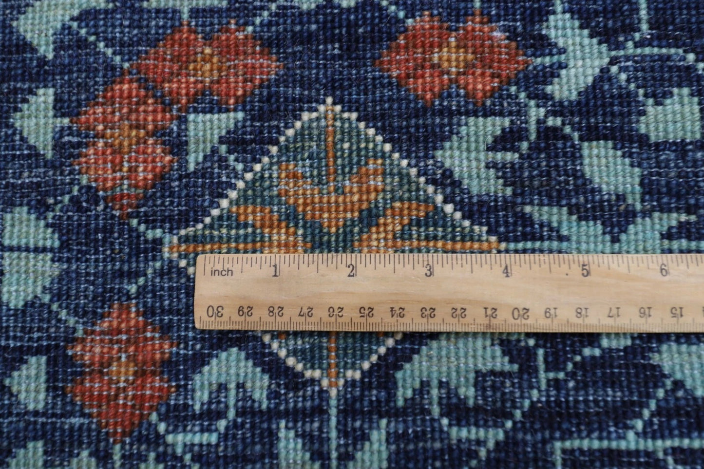 363 x 449 cm | Mamluk Turquoise Afghan Tribal Hand Knotted Carpet