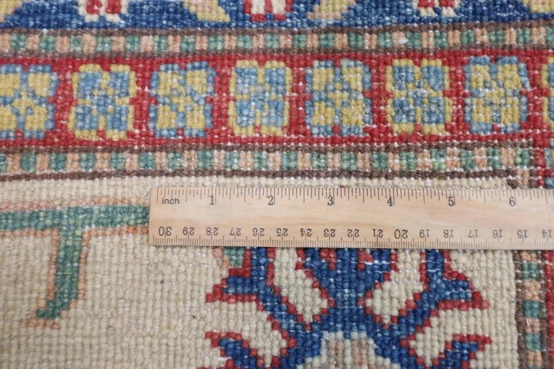 202 x 283 cm | Kazak Afghan Tribal Hand Knotted Carpet