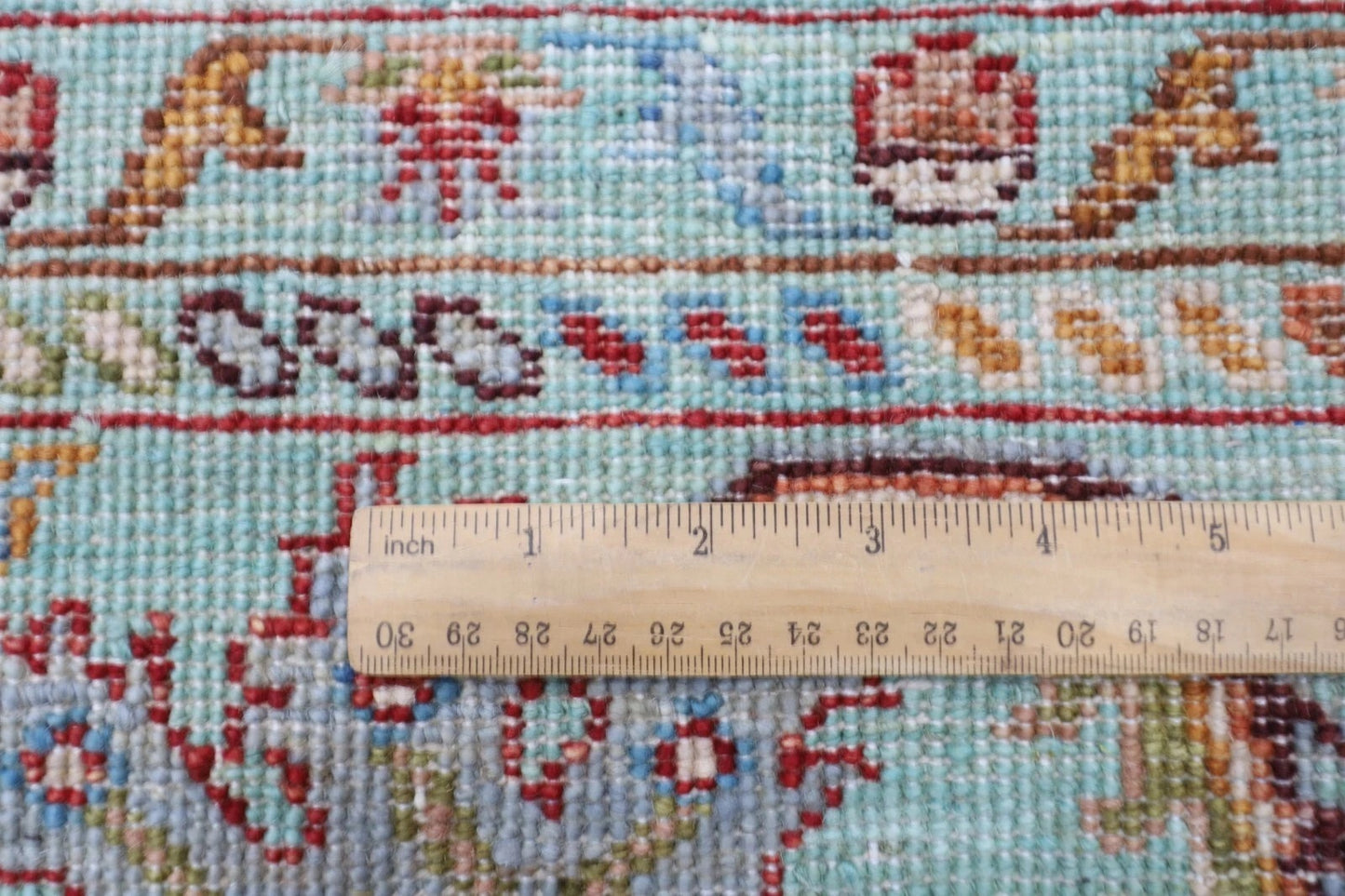 203 x 296 cm | Turquoise Afghan Tribal Hand Knotted Carpet