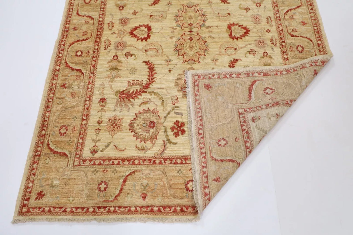 154 x 203 cm | Ziegler Afghan Tribal Hand Knotted Veg Dye Wool Carpet