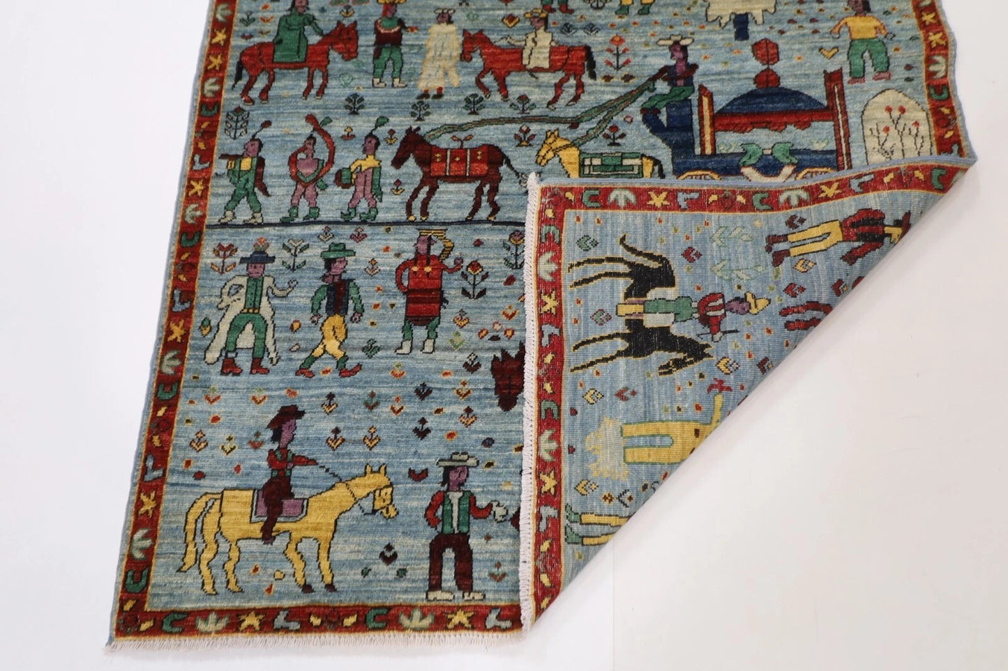 130 x 185 cm | Afghan Tribal Hand Knotted Veg Dye Wool carpet