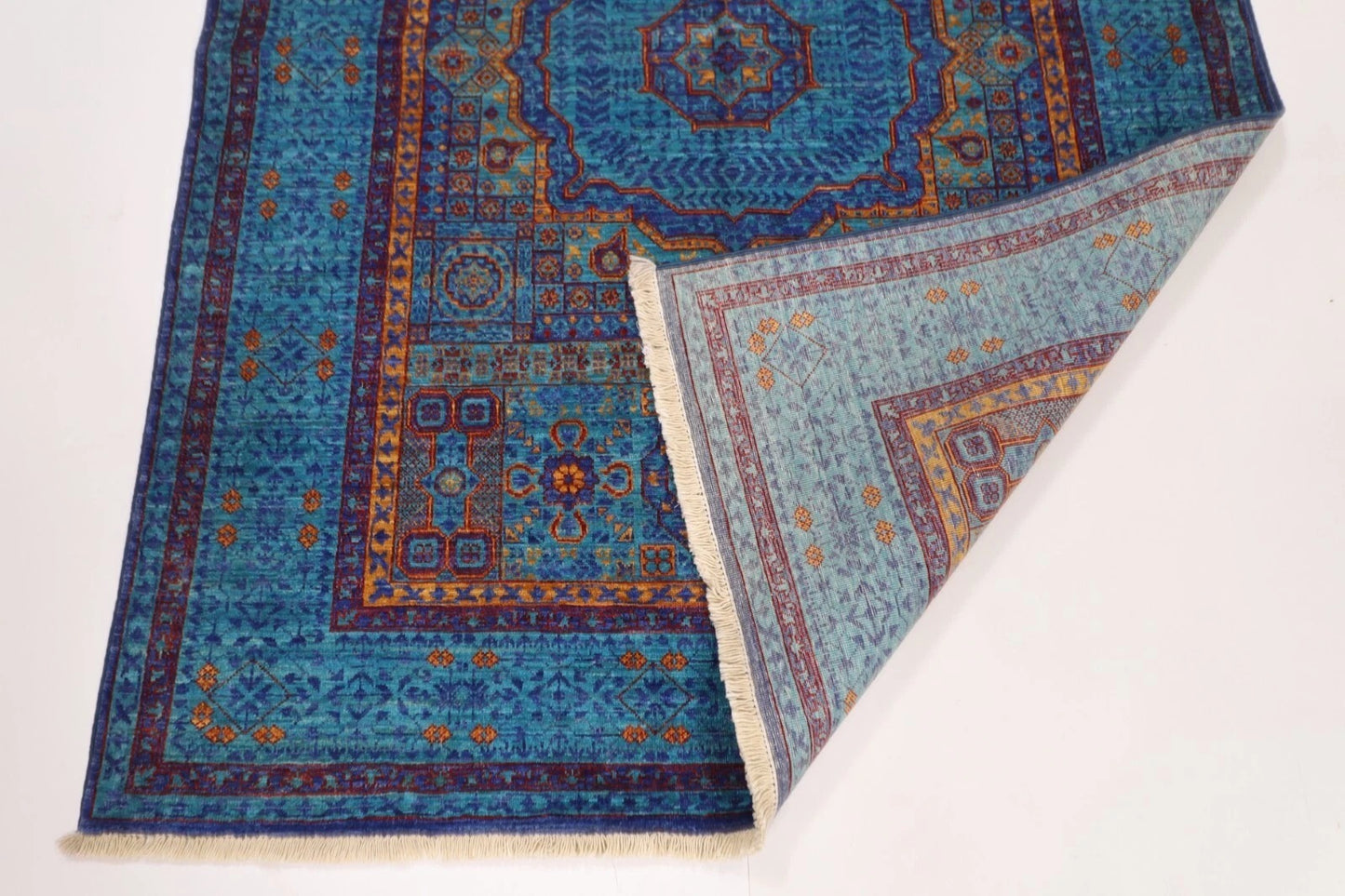 130 x 180 cm | Mamluk Afghan Tribal Hand Knotted Veg Dye Wool carpet
