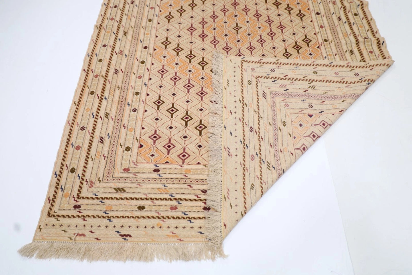 195 x 286 cm | Carpet Kilim Afghan Tribal Hand Knotted Carpet