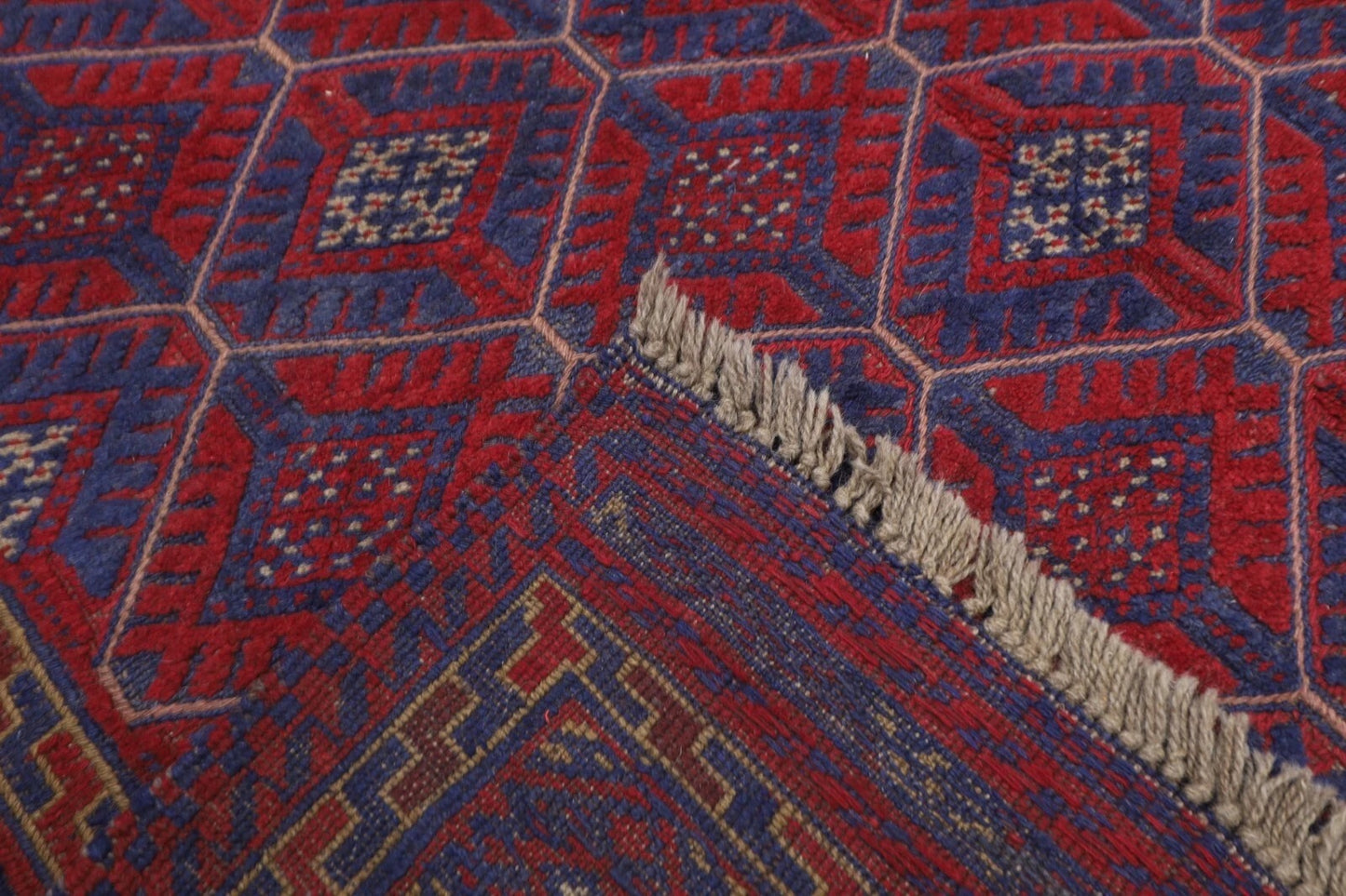 206 x 276 cm | Vintage Flat Weaved Carpet Kilim Afghan Tribal Hand Knotted Carpet
