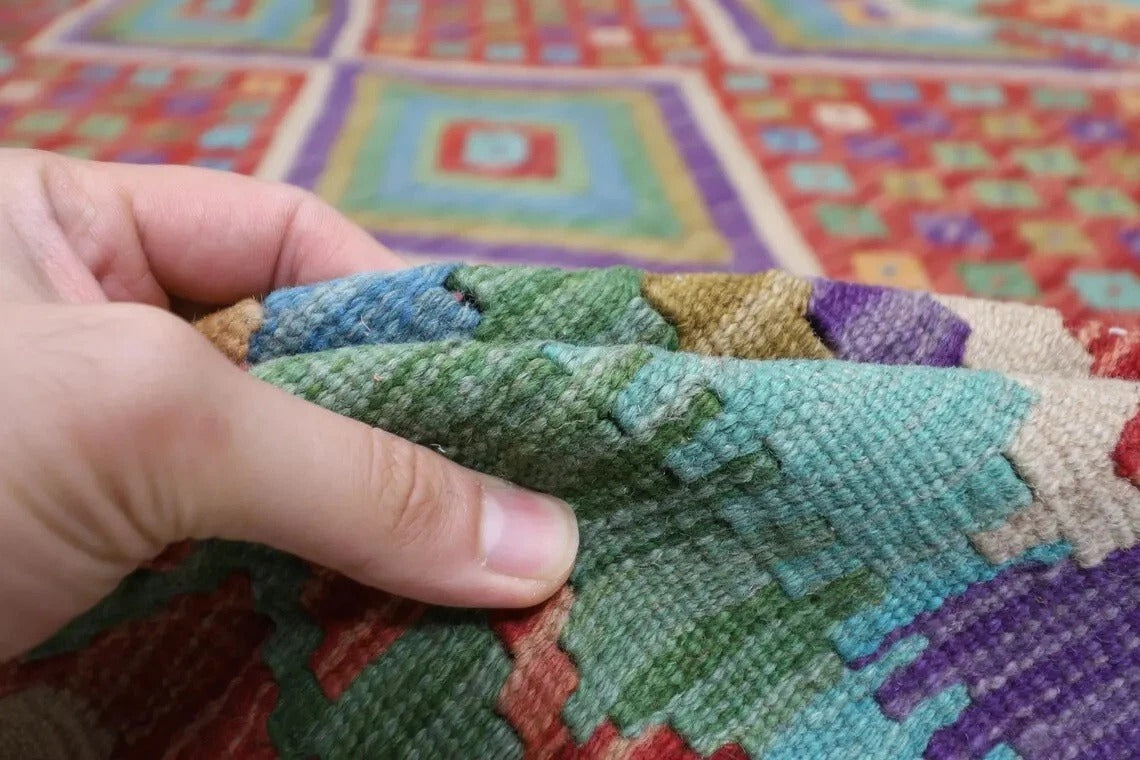 201 x 301 cm | Flat Weaved Afghan Tribal Hand Knotted Kilim
