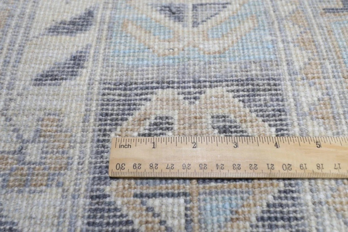 378 x 477 cm | Beige Afghan Handmade Large Size Area Rug Hand Knotted Carpet Living Room Rug