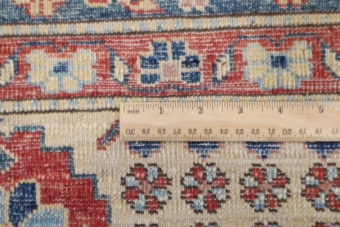 231 x 336 cm | Kazak Afghan Tribal Hand Knotted Carpet