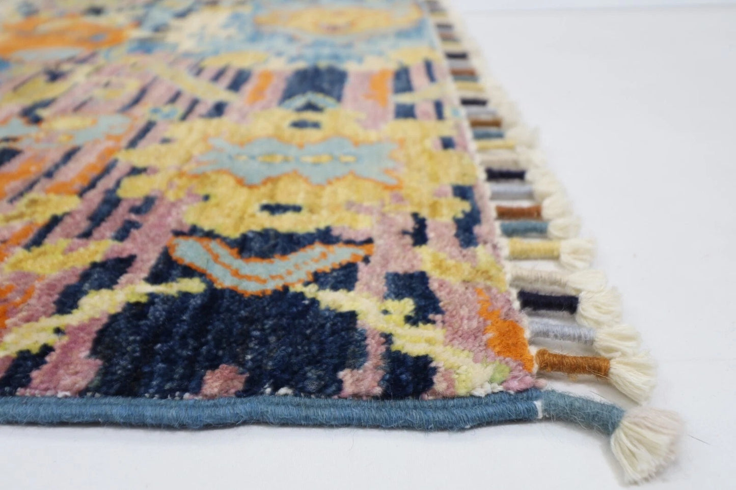 195 x 303 cm | Abstract Silk / Wool Afghan Tribal Hand Knotted Carpet