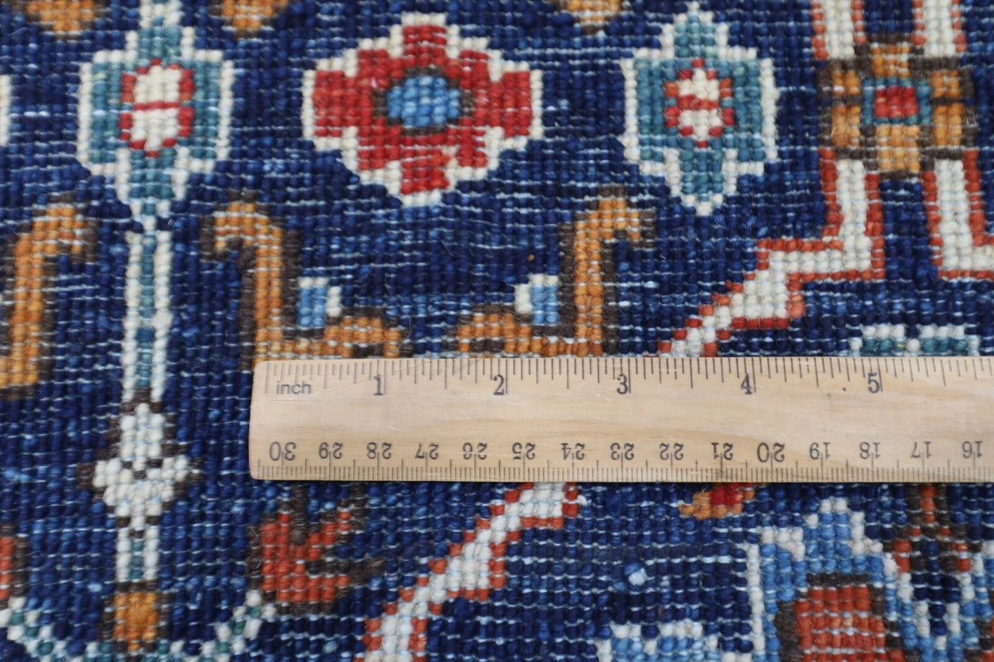 180 x 274 cm | Afghan Blue Tribal Hand Knotted Veg Dye Wool carpet