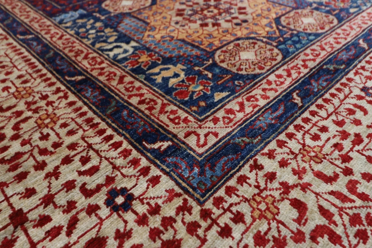 366 x 453 cm | Mamluk Afghan Tribal Hand Knotted Carpet