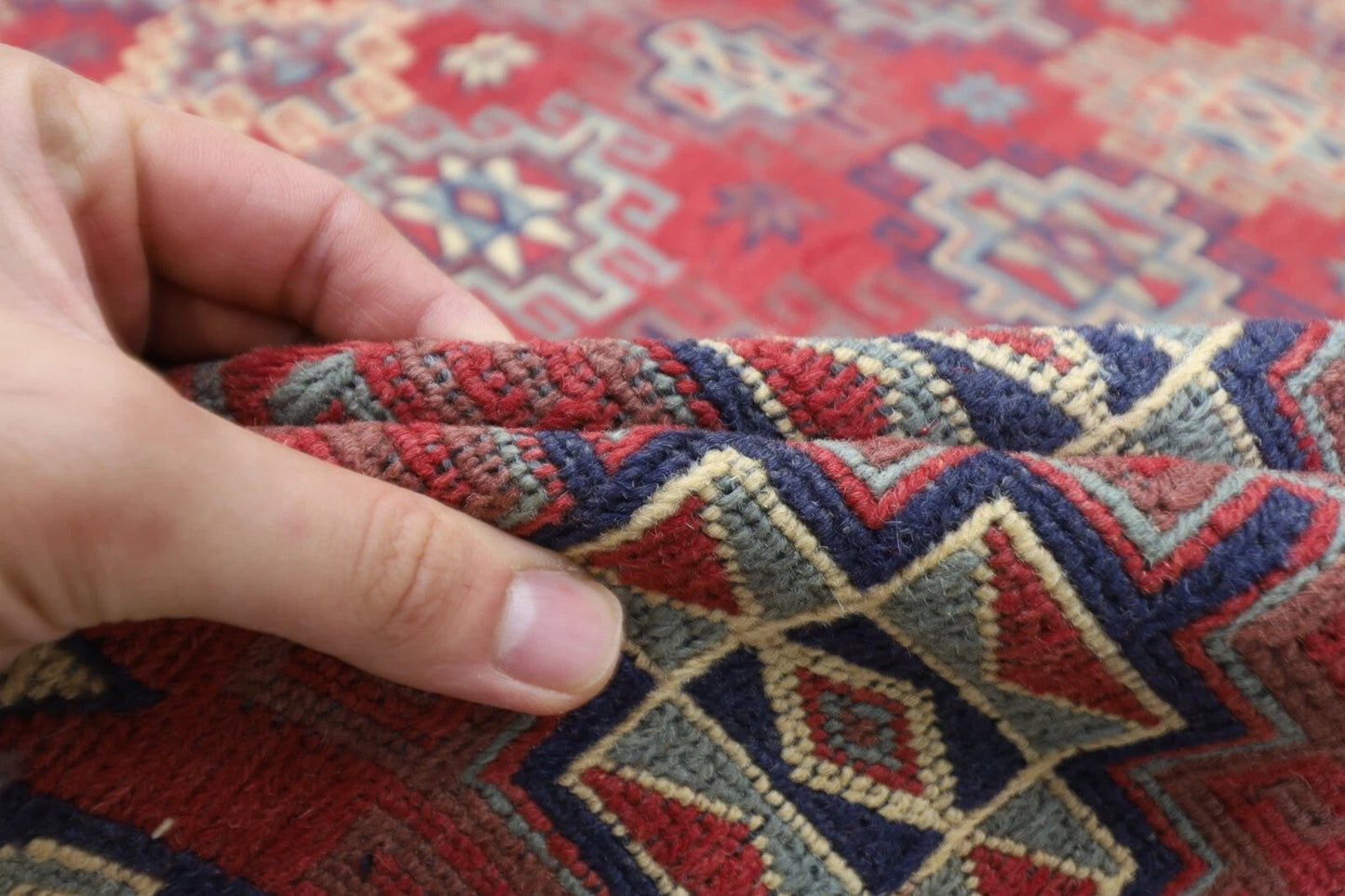 204 x 279 cm | Sumak Afghan Tribal Hand Knotted Kilim