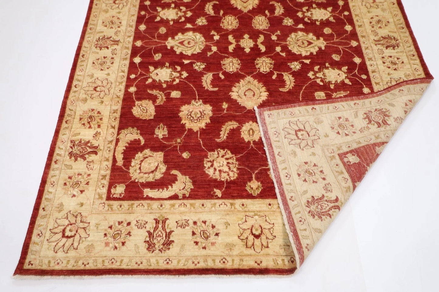 177 x 223 cm | Chobi Afghan Tribal Hand Knotted Veg Dye Wool Carpet