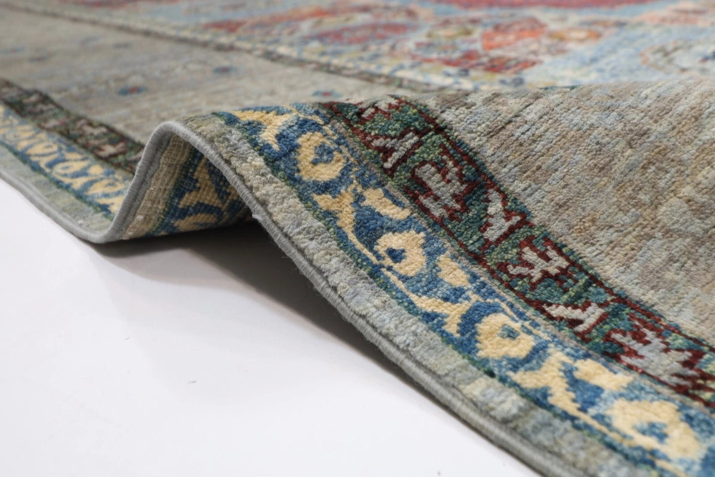 246 x 296 cm | Mamluk Afghan Tribal Hand Knotted Carpet