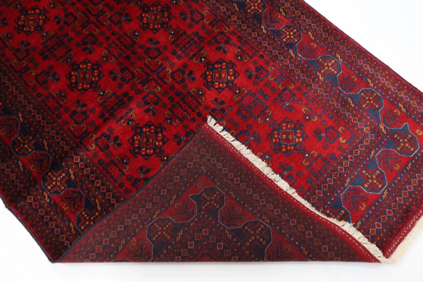 130 x 196 cm | Belgic Afghan Tribal Hand Knotted Veg Dye Wool carpet