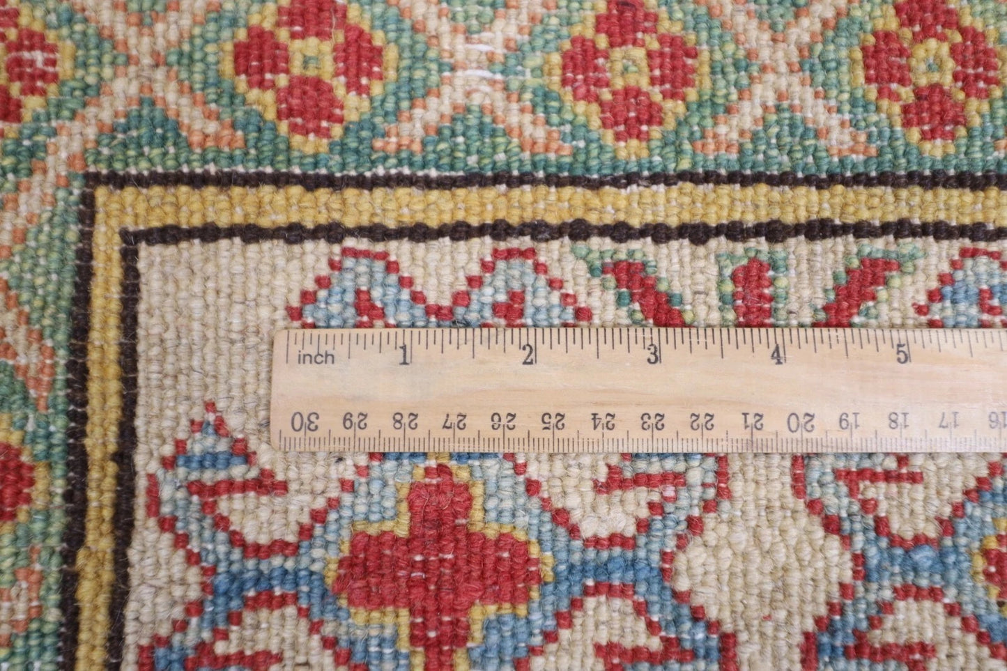 147 x 177 cm | Kazak Tribal Hand Knotted Veg Dye Wool Carpet
