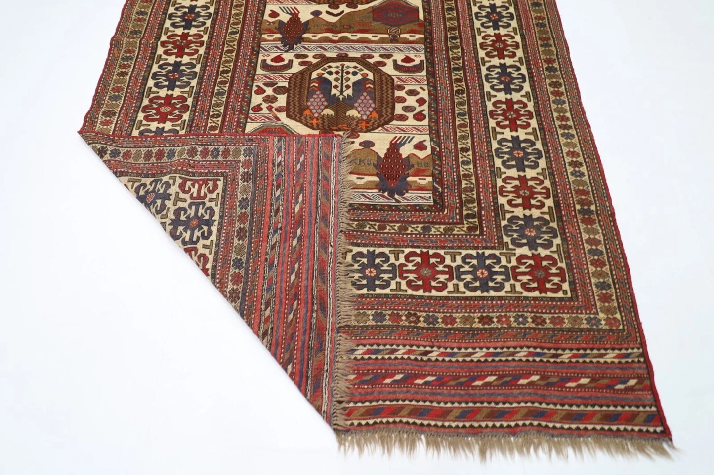188 x 280 cm | Barjesta Flat Weaved Afghan Tribal Hand Knotted Wool Carpet kilim