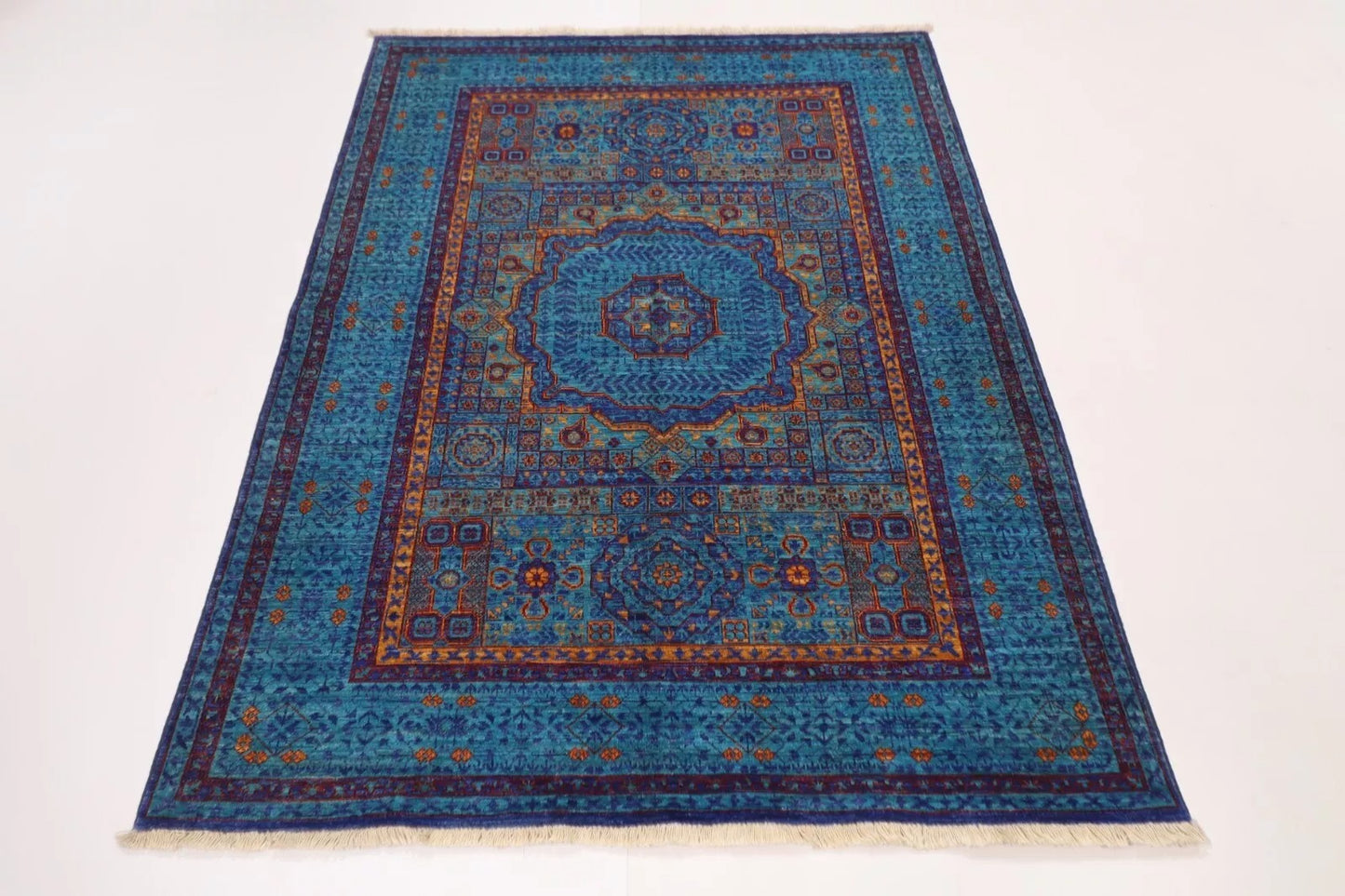130 x 180 cm | Mamluk Afghan Tribal Hand Knotted Veg Dye Wool carpet