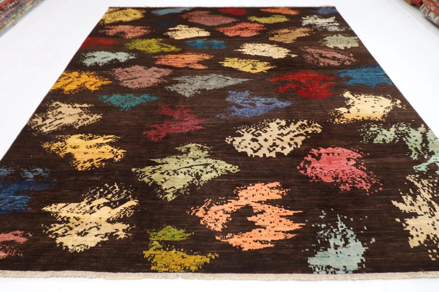 248 x 306 cm | Abstract Afghan Tribal Hand Knotted Carpet