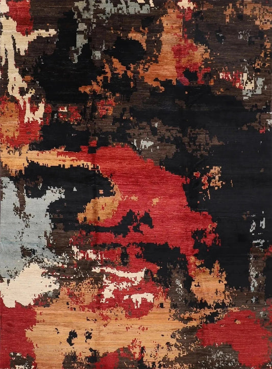 253 x 352 cm | Abstract Afghan Hand Knotted Carpet