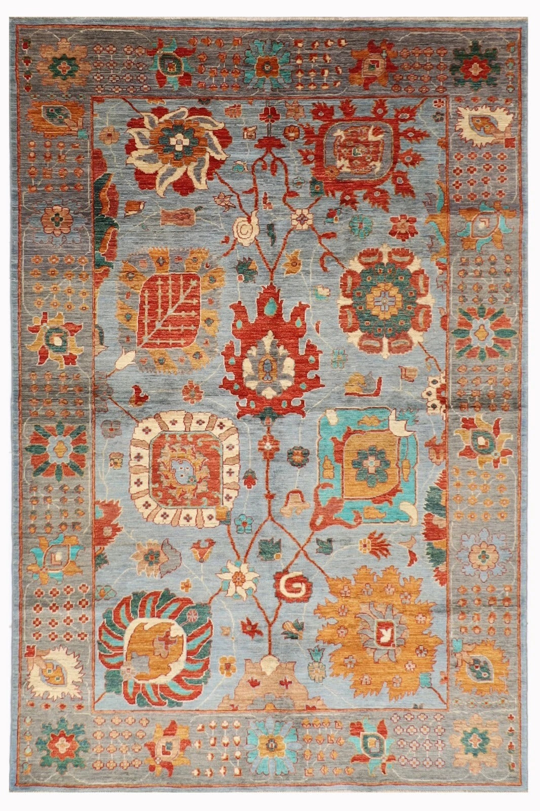 183 x 269 cm | Bidjar Gray Afghan Tribal Hand Knotted Veg Dye Wool carpet