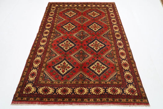 155 x 212 cm | Tribal Hand Knotted Veg Dye Wool Carpet
