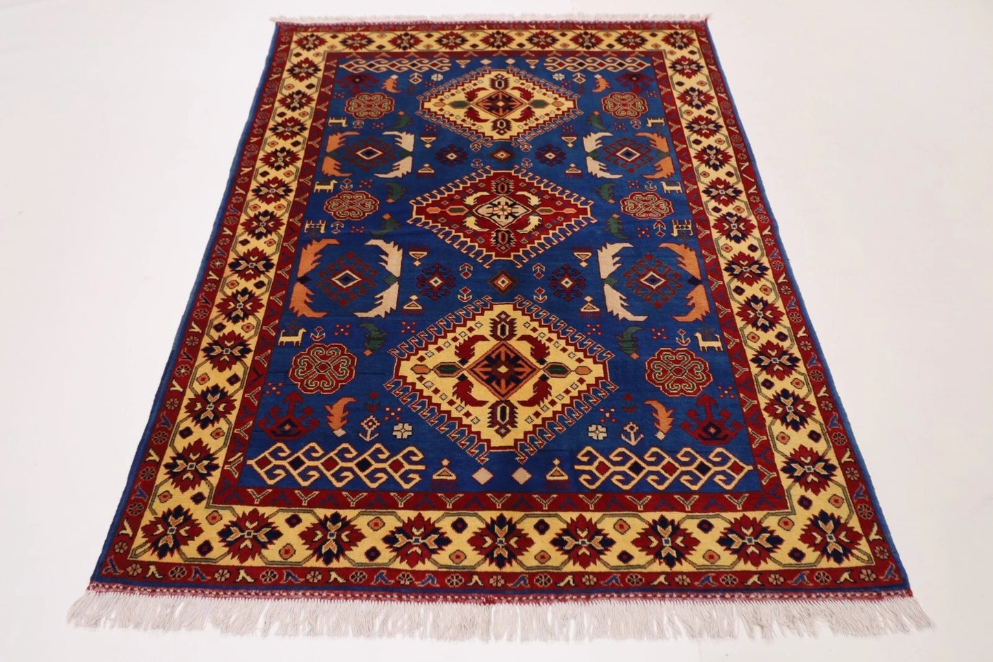 149 x 204 cm | Maranoce Afghan Tribal Hand Knotted Veg Dye Wool Carpet
