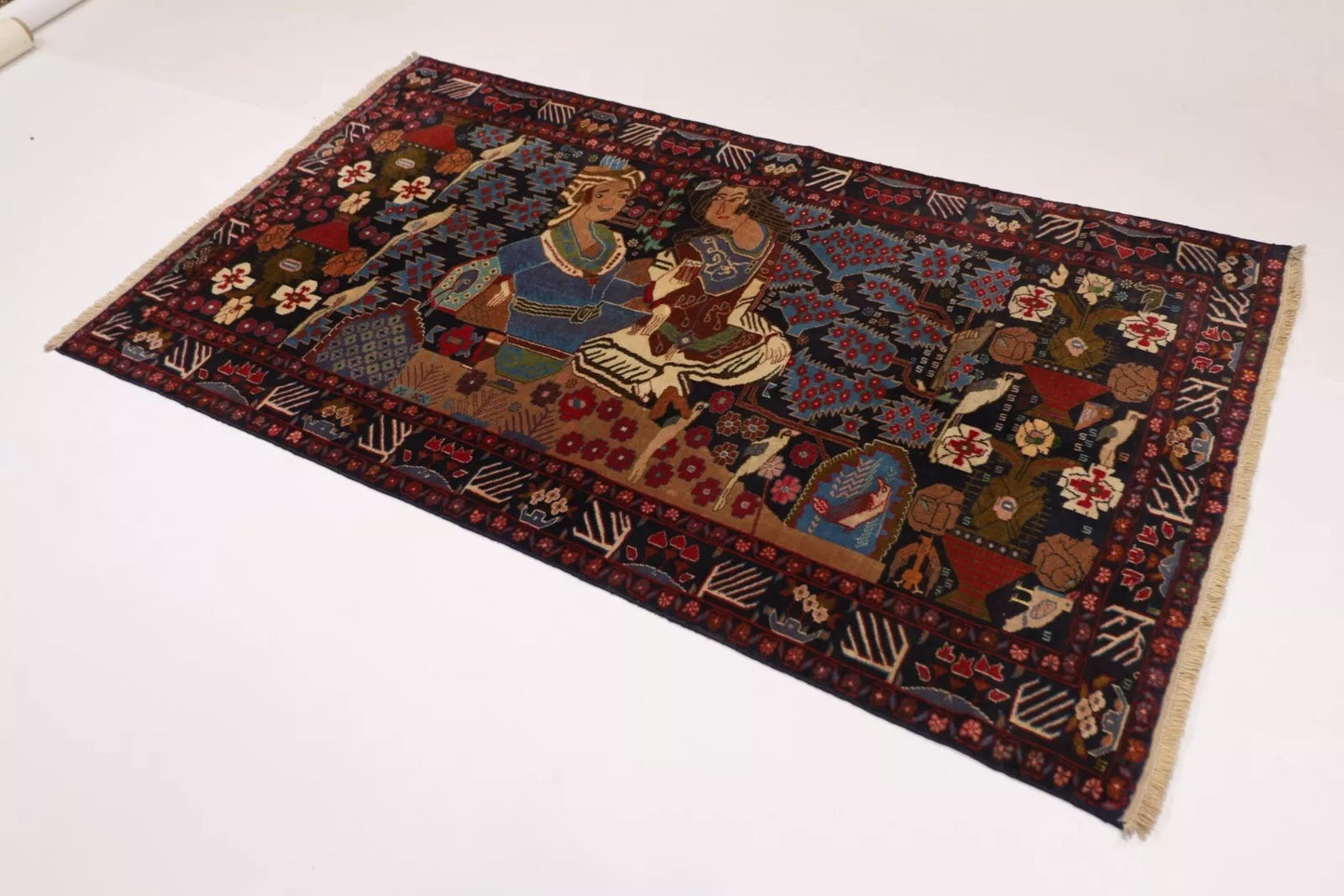 122 x 207 cm | Baluch Afghan Tribal Hand Knotted Veg Dye Wool carpet