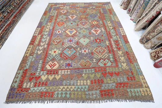 267 x 350 cm | Flat Weaved Afghan Tribal Hand Knotted Kilim