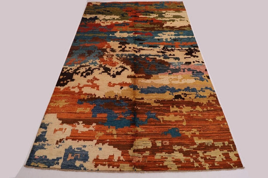 197 x 298 cm | Abstract Afghan Tribal Hand Knotted Carpet