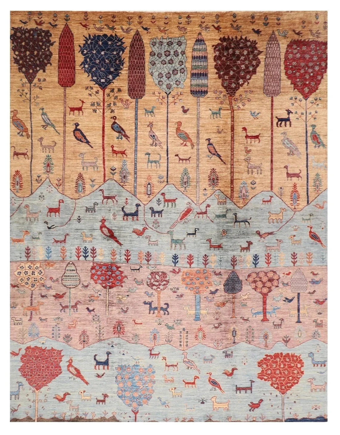 249 x 300 cm | Landscape Afghan Tribal Hand Knotted Carpet