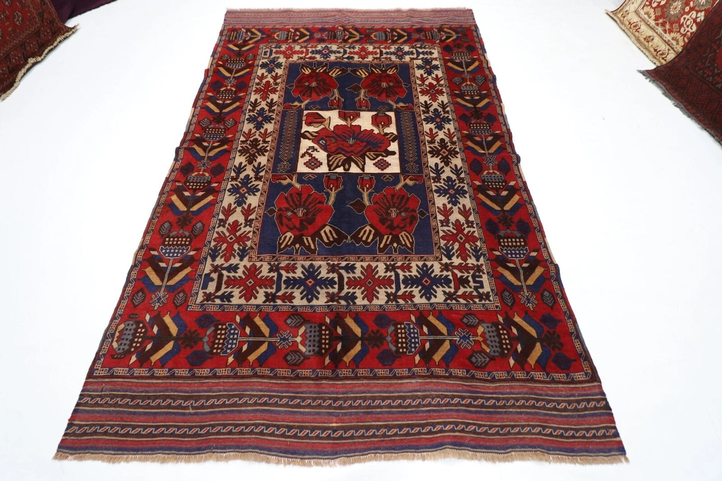 174 x 278 cm | Barjesta Flat Weaved Afghan Tribal Hand Knotted Wool Carpet kilim