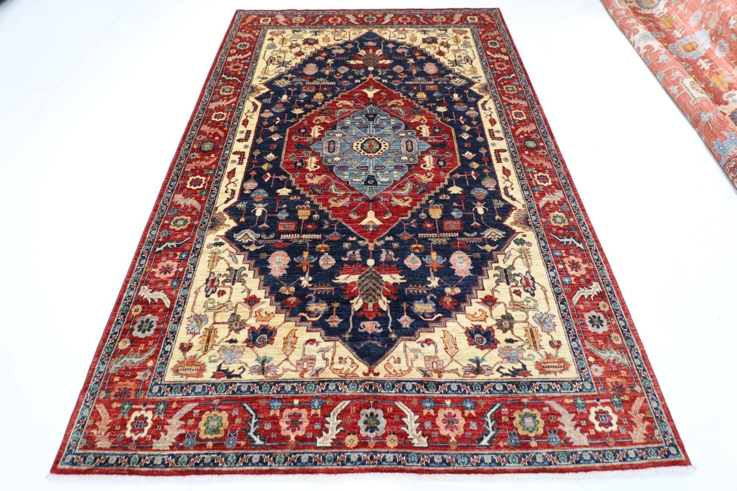202 x 294 cm | Serapi Afghan Tribal Hand Knotted Carpet