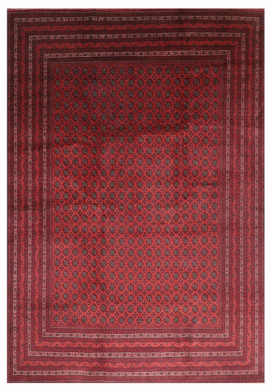 250 x 346 cm | Mori Bokhara Afghan Tribal Hand Knotted Carpet