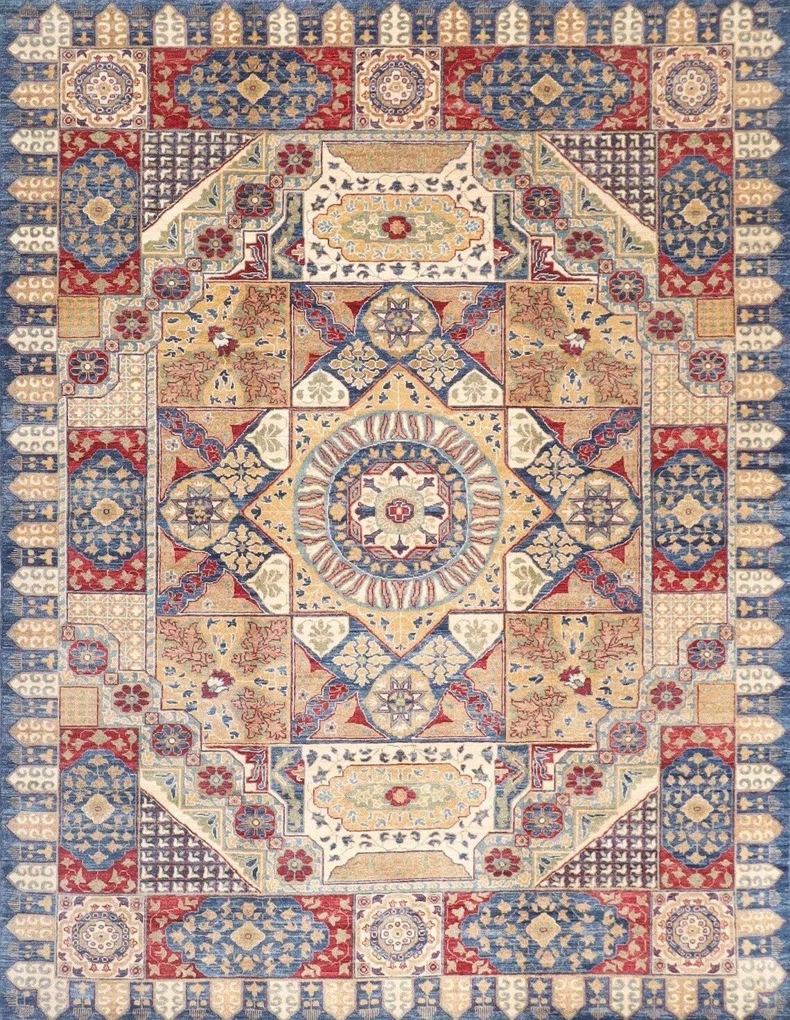 248 x 294 cm | Mamluk Afghan Tribal Hand Knotted Carpet