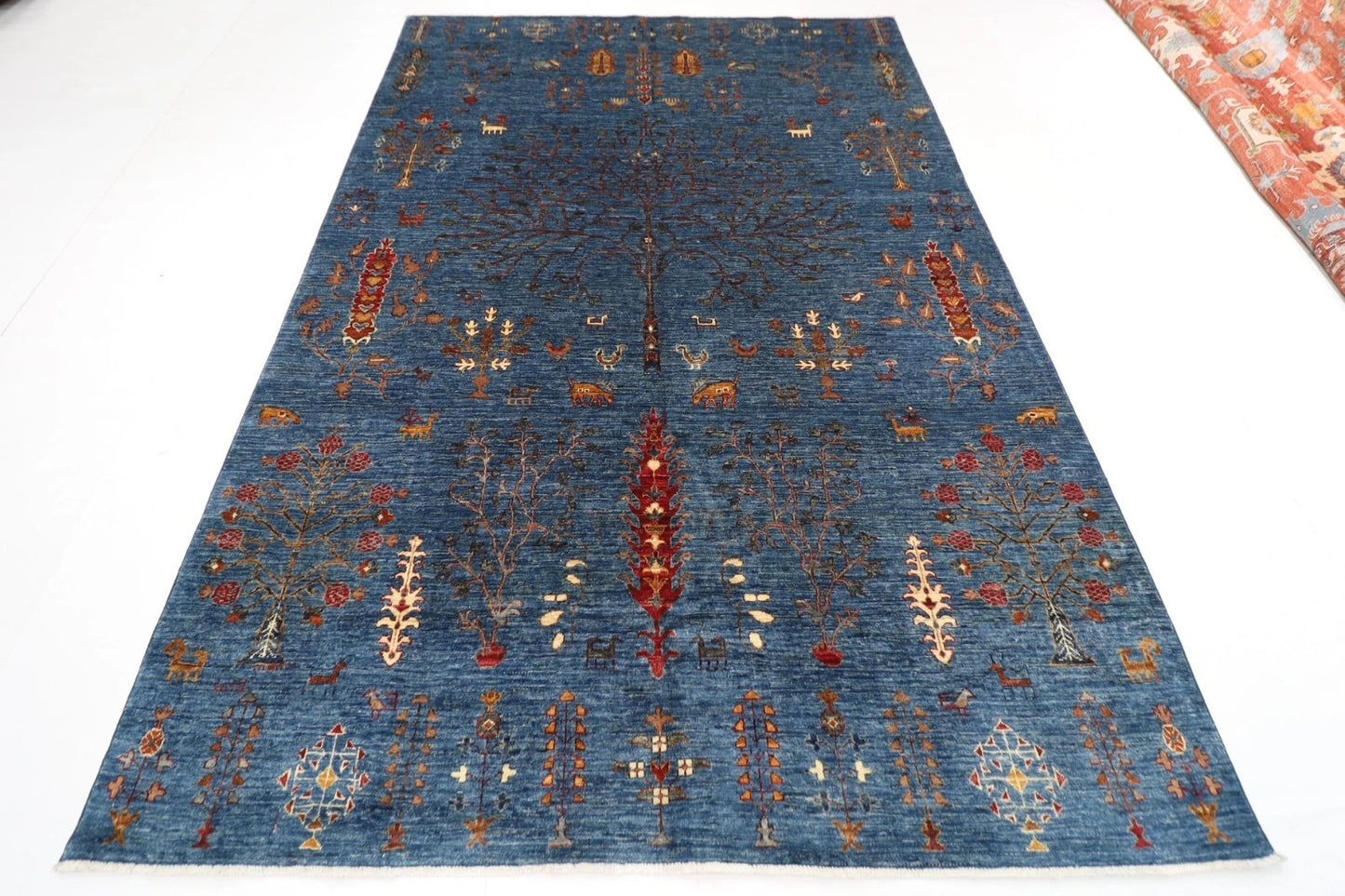 204 x 300 cm | Plants and Trees Afghan Tribal Hand Knotted Carpet